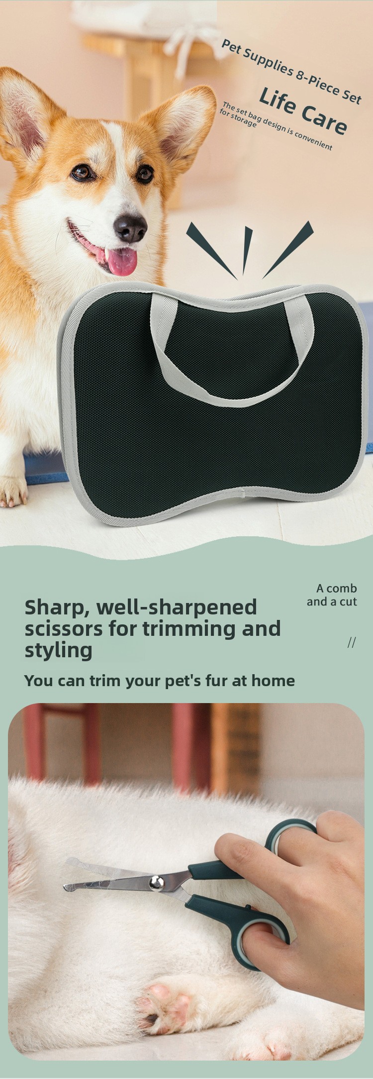 Pet grooming comb