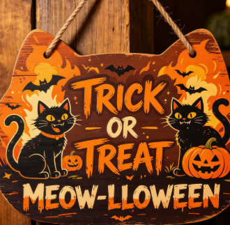 Halloween Boxwood Wall and Door Sign - product details