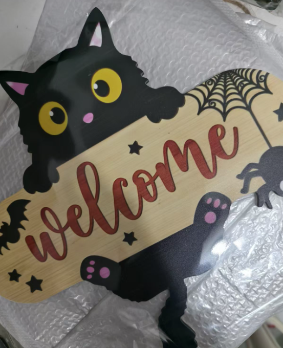 Halloween Wooden Door Sign - product details