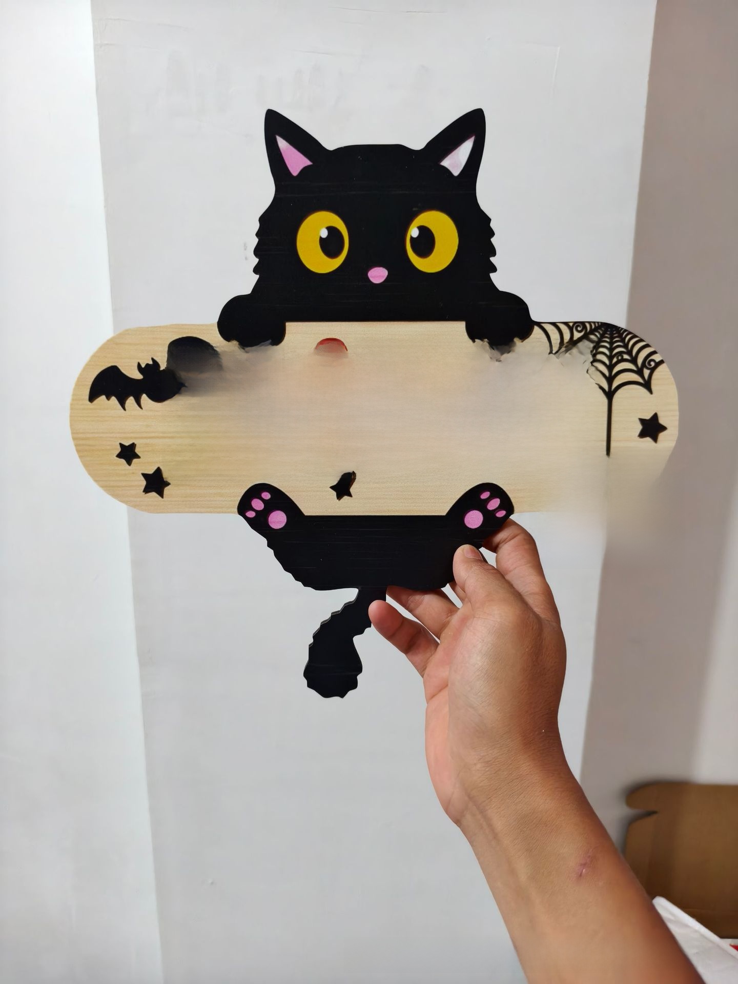 Halloween Printed Boxwood Door Sign - product details