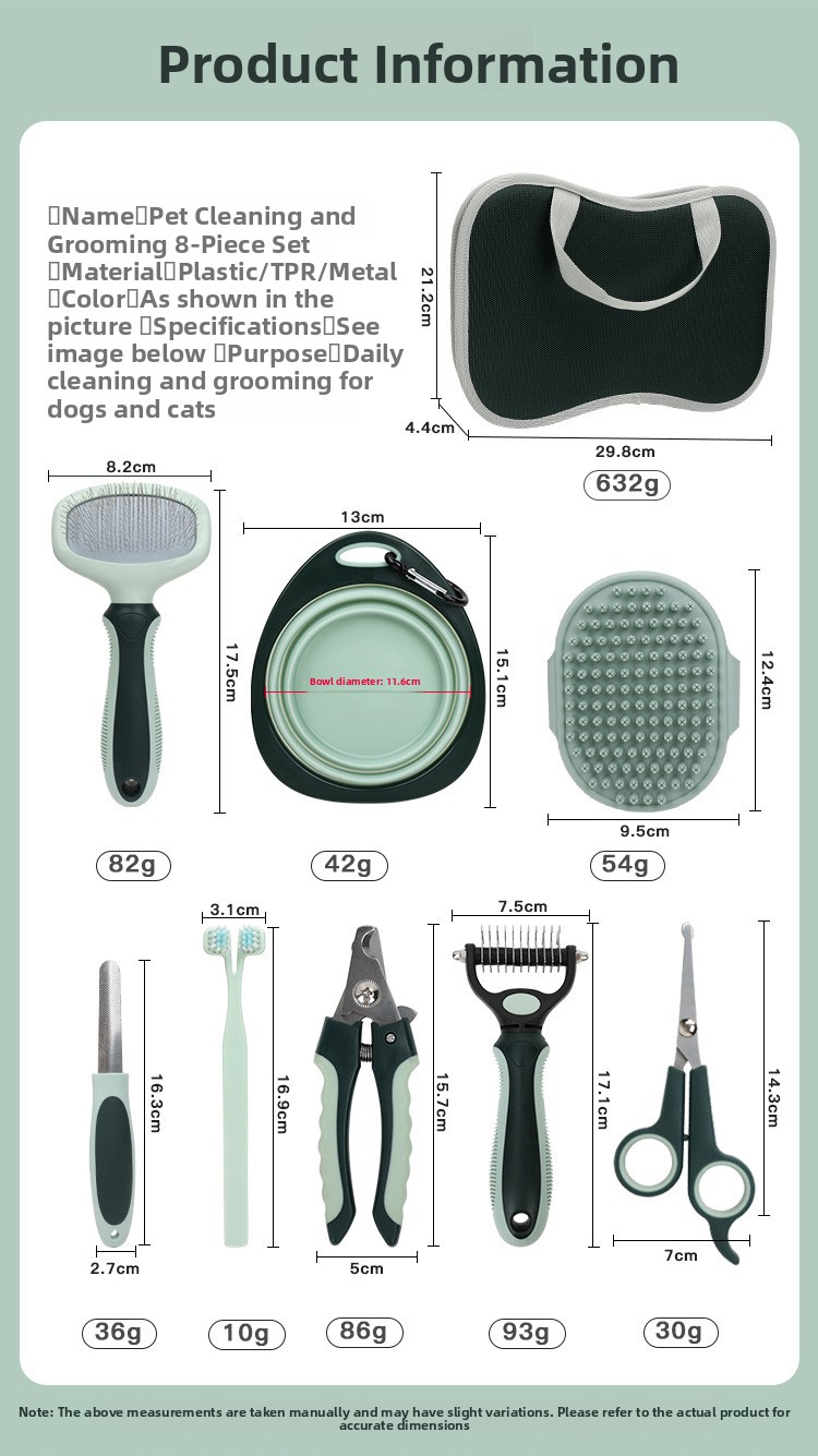 Pet grooming kit tools
