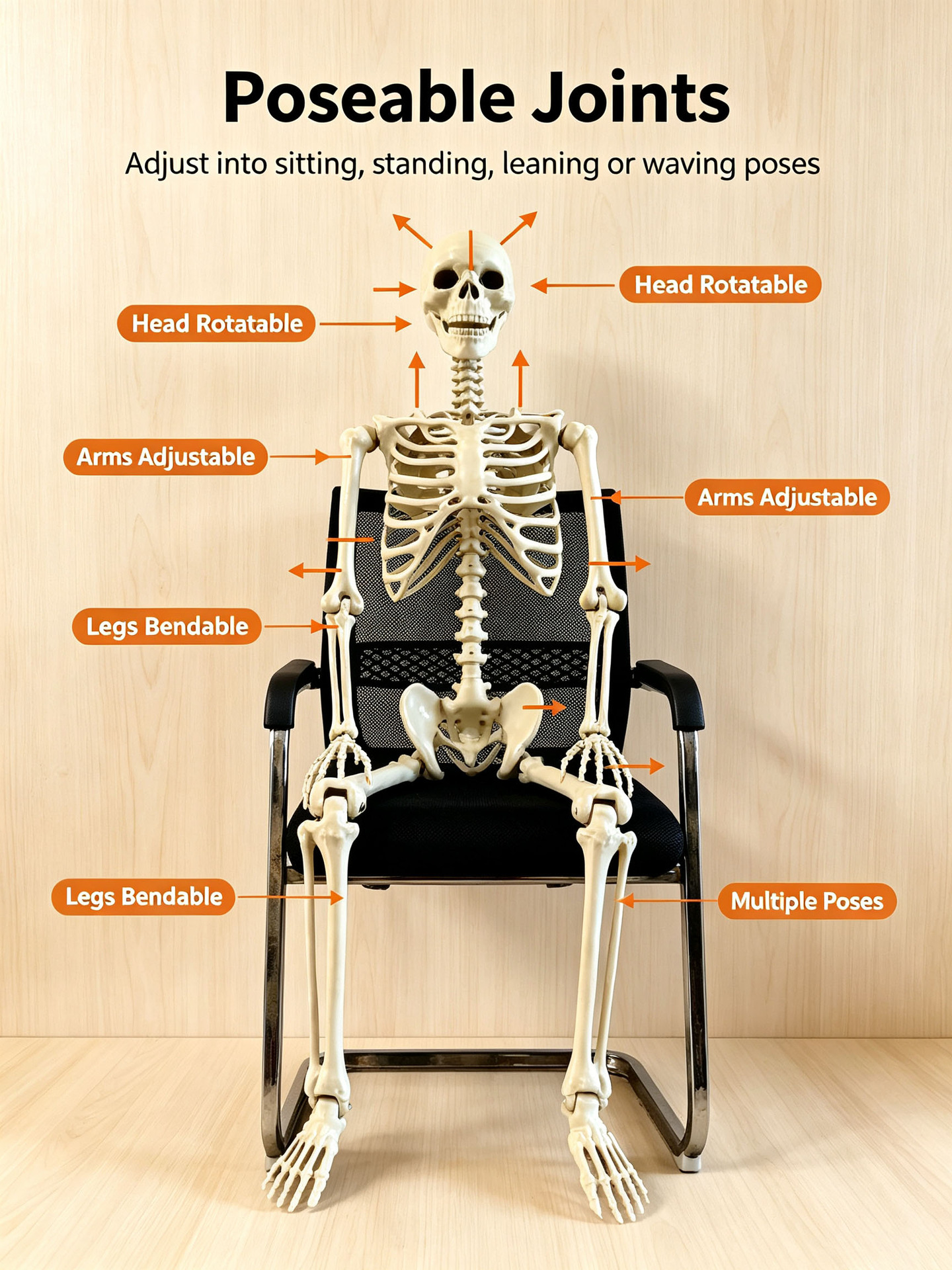 Halloween Plastic Skeleton Decoration - product details