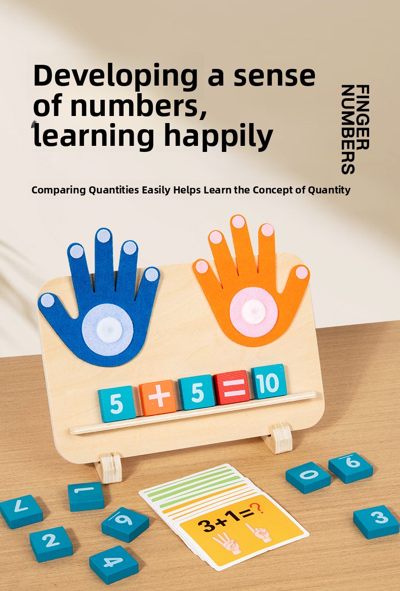 Wooden Finger Counting & Arithmetic Learning Board – image 3
