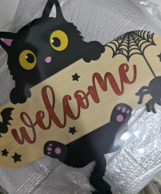 Halloween Boxwood Door Decoration - product details