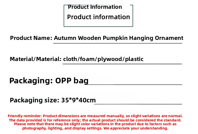 Wooden Pumpkin Halloween Door Sign - product details
