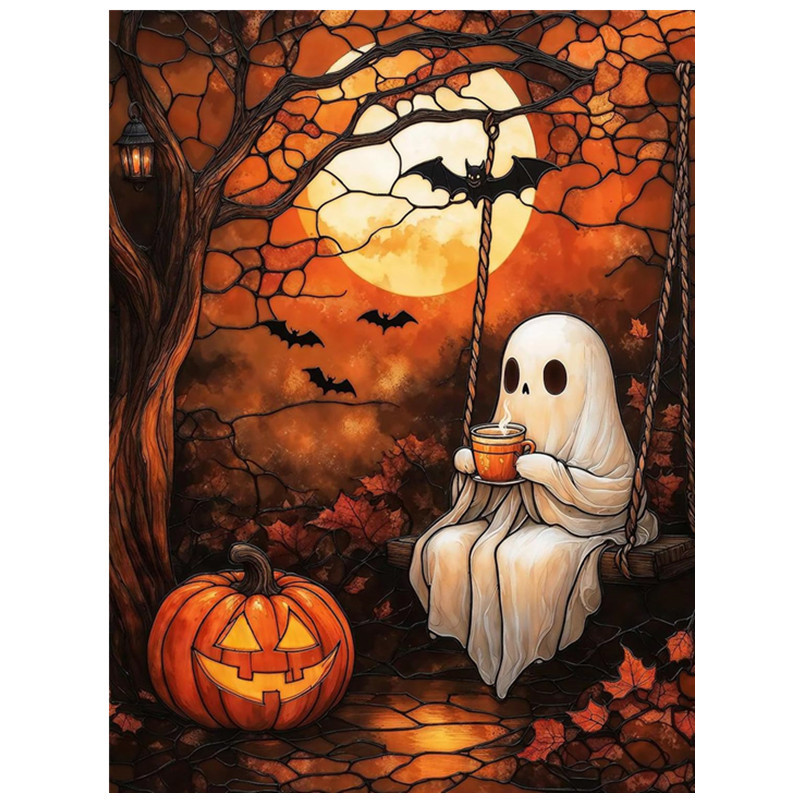 Halloween Diamond Painting Kit - 5D Round Drill Craft - product details
