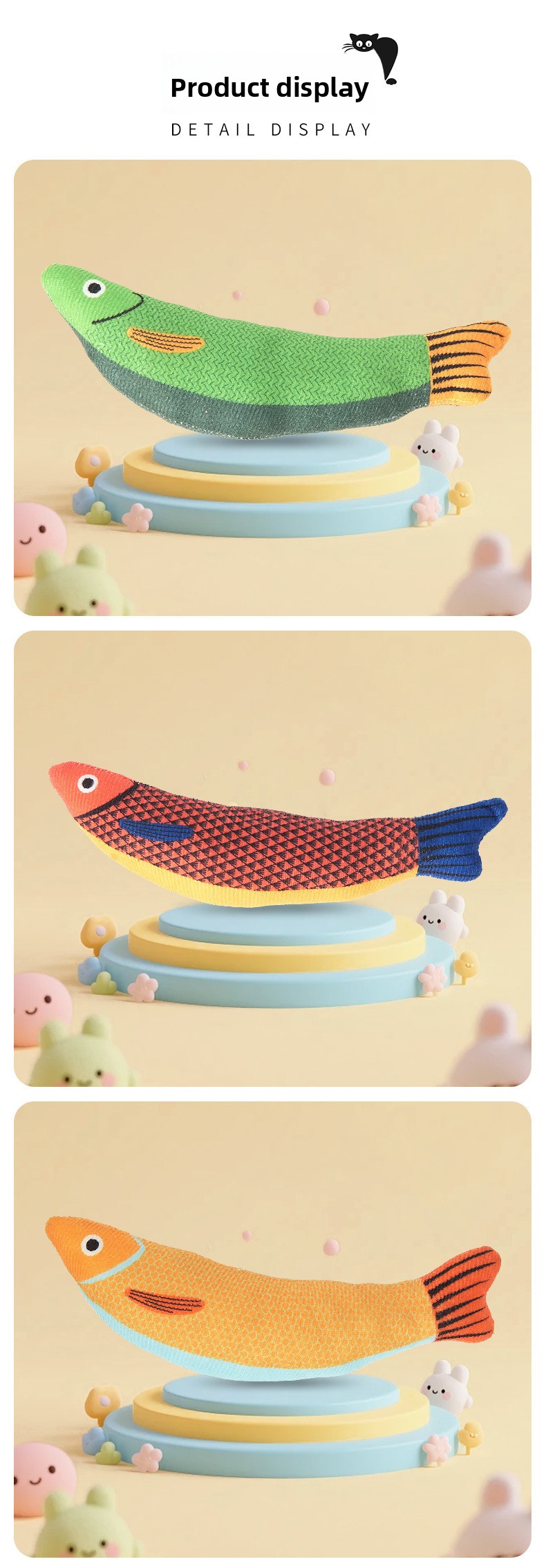 Pez de peluche para gatos sin hierba gatera: imagen adicional