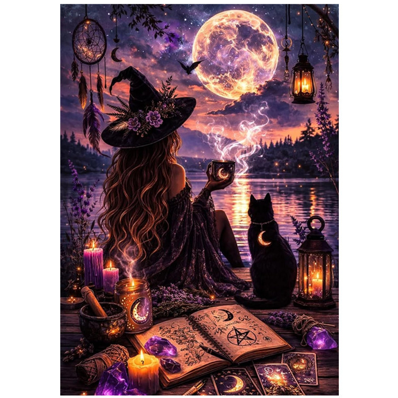 Halloween Diamond Painting Kit - 5D Round Drill Craft - product details