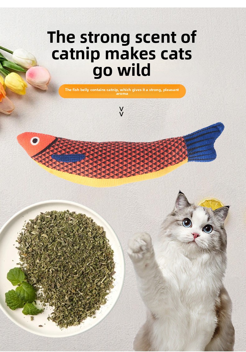 Pez de peluche para gatos sin hierba gatera: imagen adicional