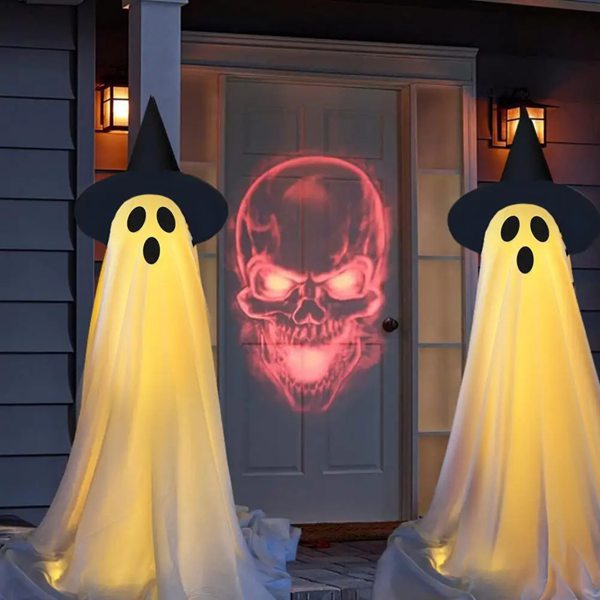 Halloween Light-Up Standing Ghost Yard Decoration - product details