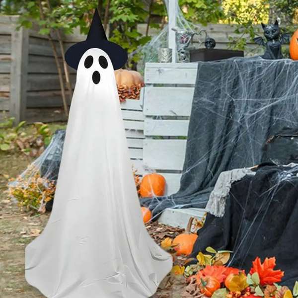 Halloween Light-Up Standing Ghost Yard Decoration - product details