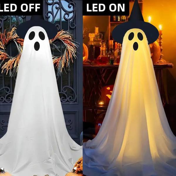 Halloween Light-Up Standing Ghost Yard Decoration - product details