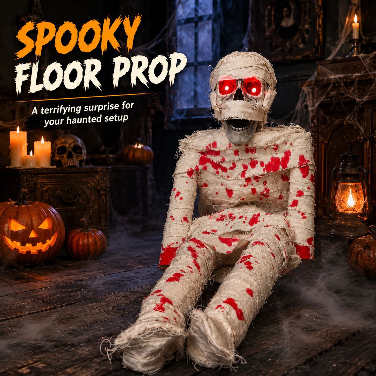 Halloween Sound-Activated Sitting Corpse Prop - product details