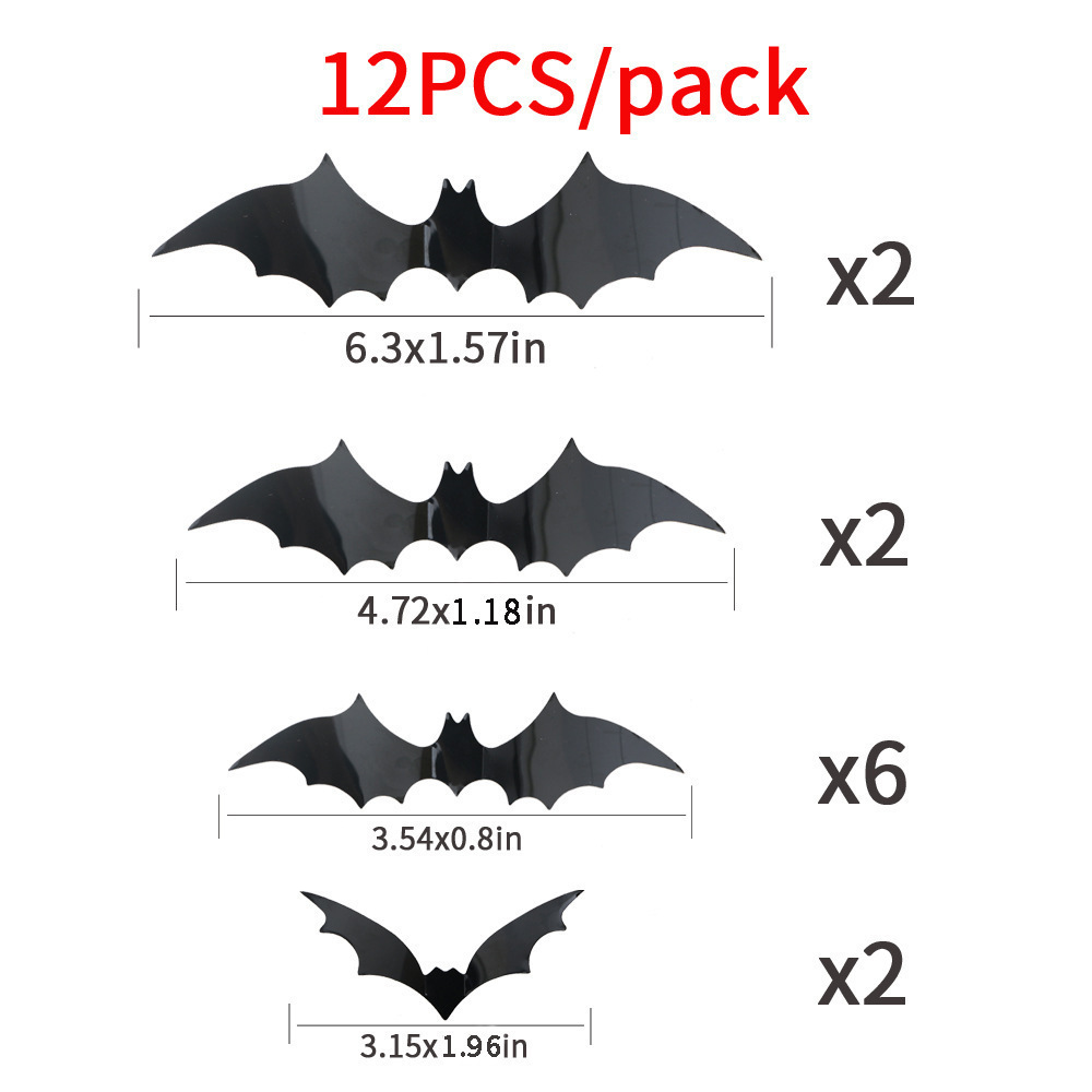 3D Halloween Bat Wall Stickers - PVC - product details