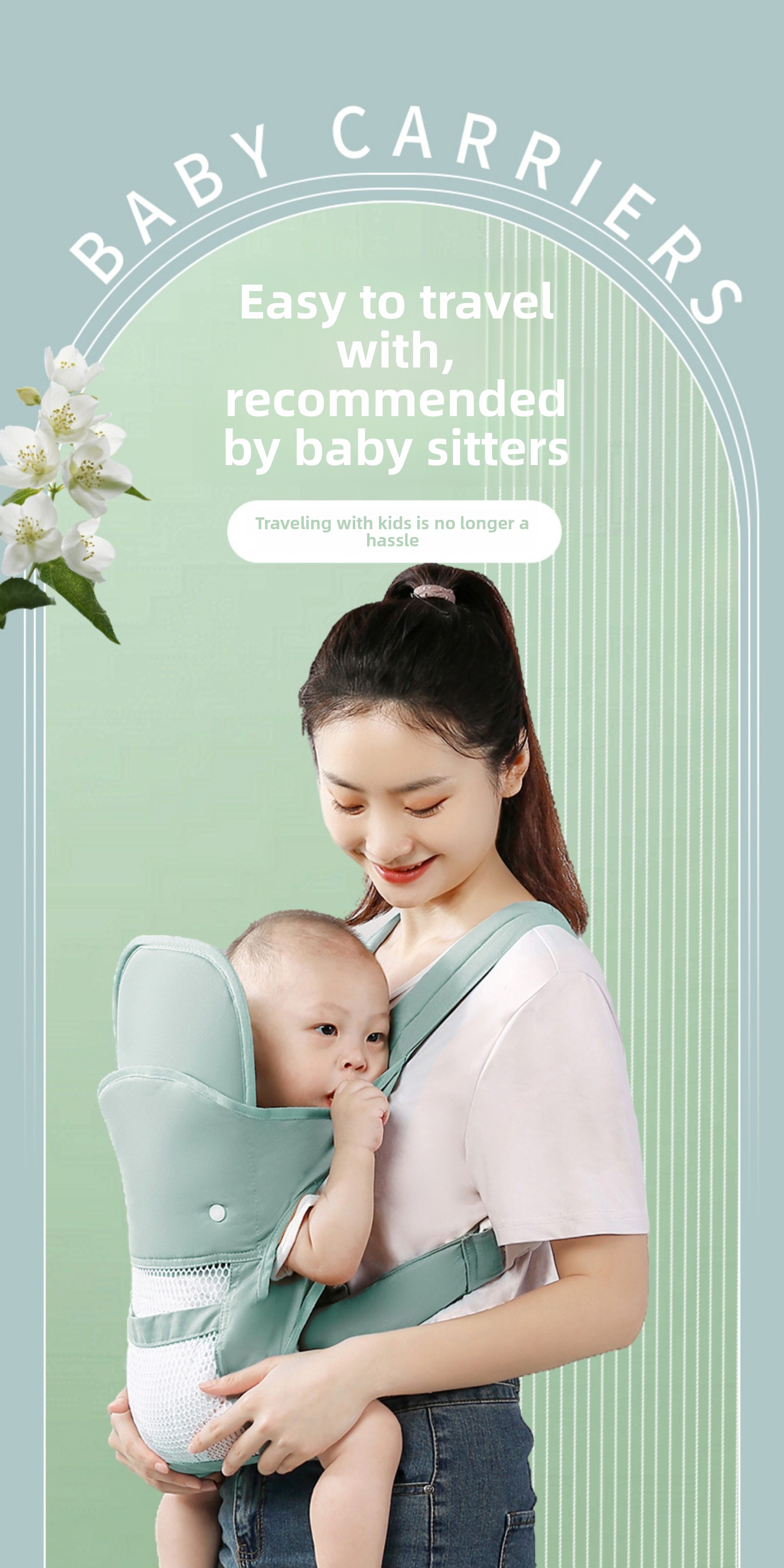 Lightweight breathable mesh baby carrier