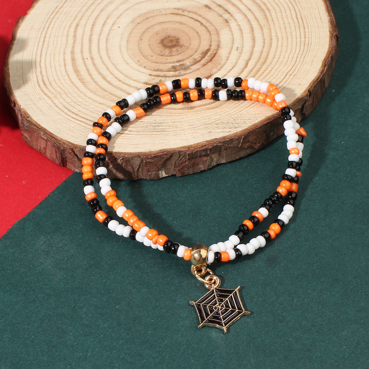 Halloween Beaded Bracelets - Pumpkin, Bat and Ghost Designs - product details