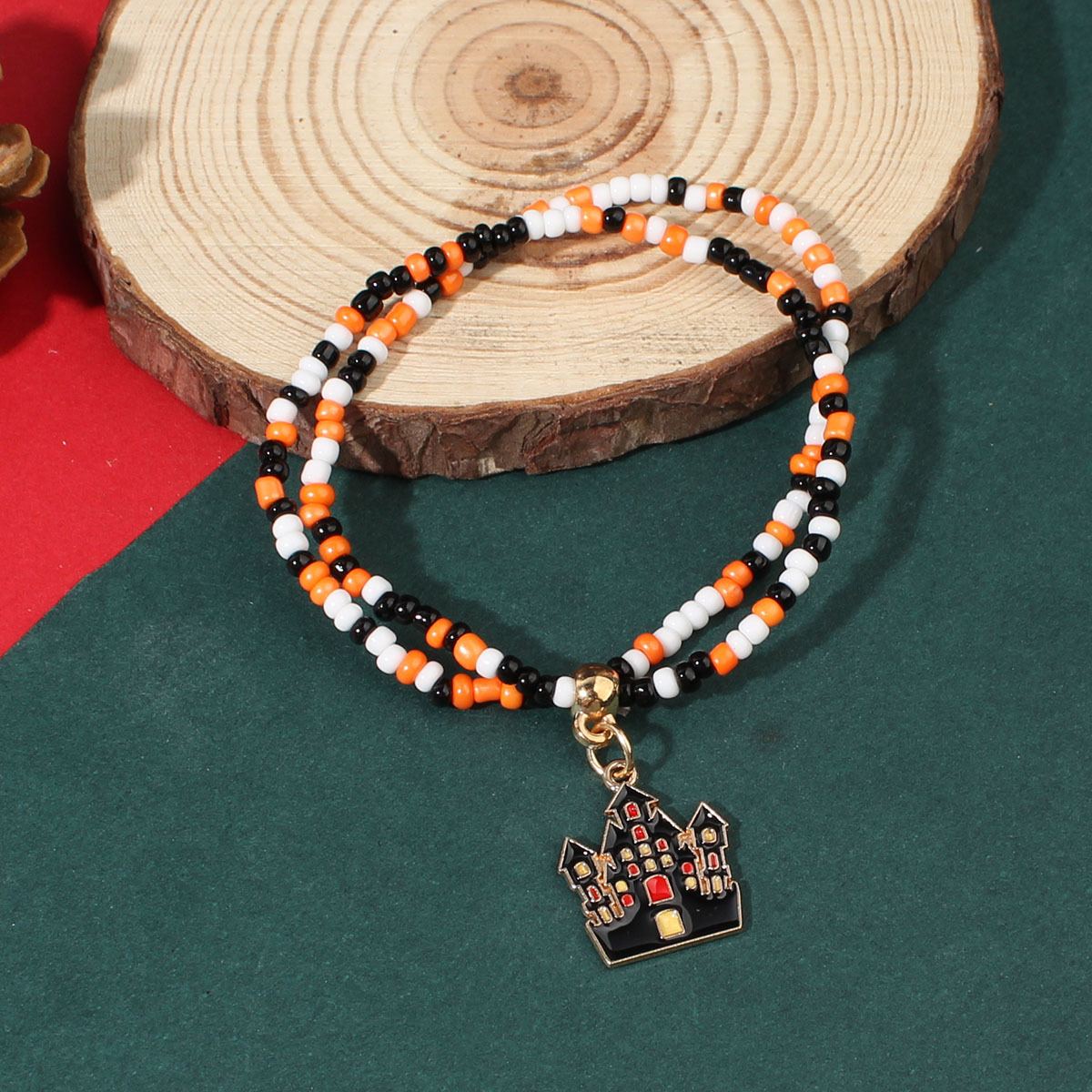 Halloween Beaded Bracelets - Pumpkin, Bat and Ghost Designs - product details