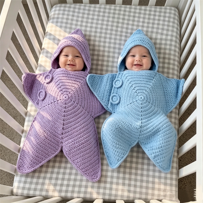 Acrylic knitted sleep sack for baby