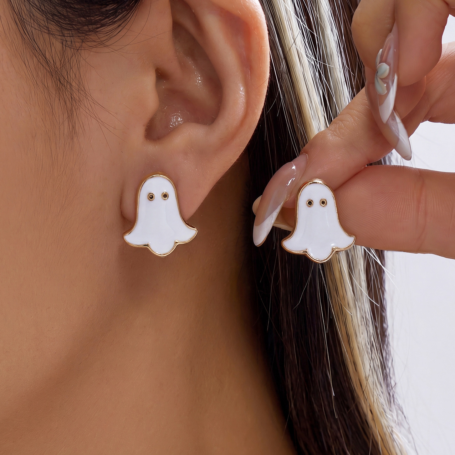 Halloween Jewelry Set - Ghost, Pumpkin and Bat Designs - Alloy - product details