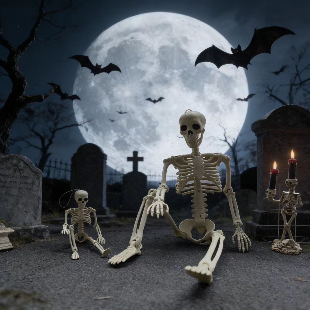 Halloween Plastic Skeleton Props and Bones - product details