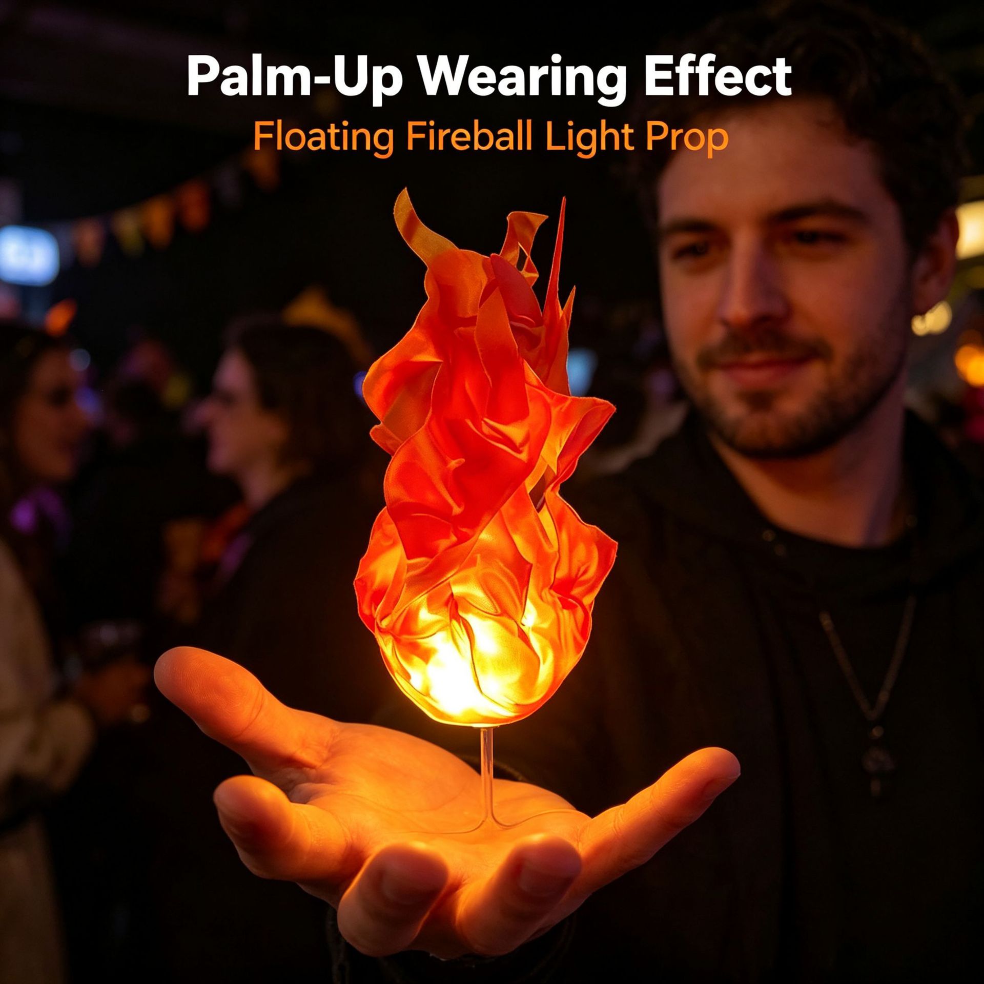 Floating Fireball Hand Lamp Halloween Decor - Cloth - product details