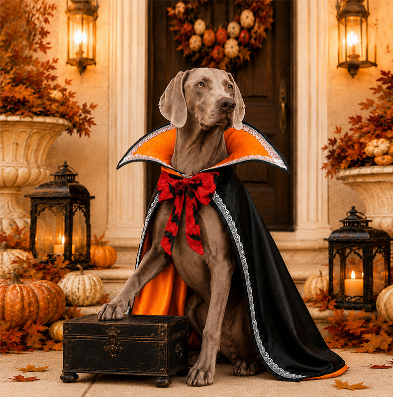 Halloween Pet Cape Costume - Knight and Lace Designs - product details