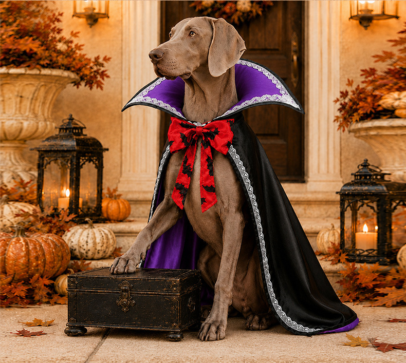Halloween Pet Cape Costume - Knight and Lace Designs - product details