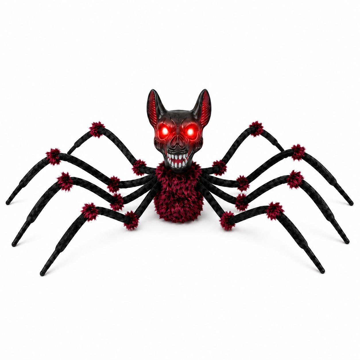 Animated Halloween Spider Head Prop with Sound and Light Effects - product details