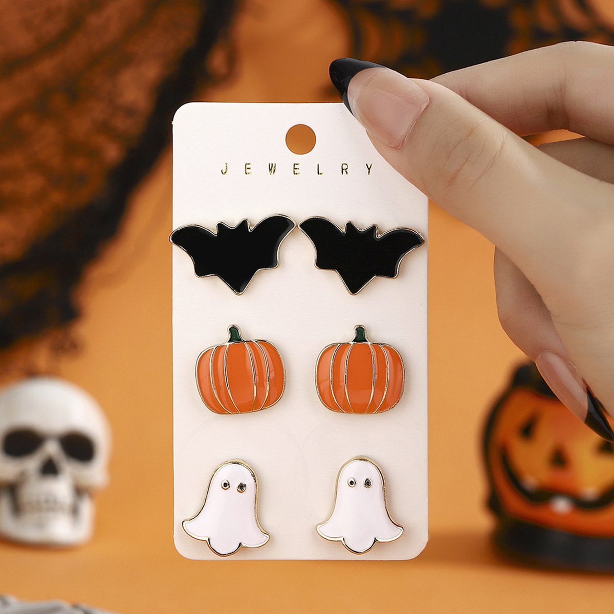 Halloween Cartoon Earrings Set - product details