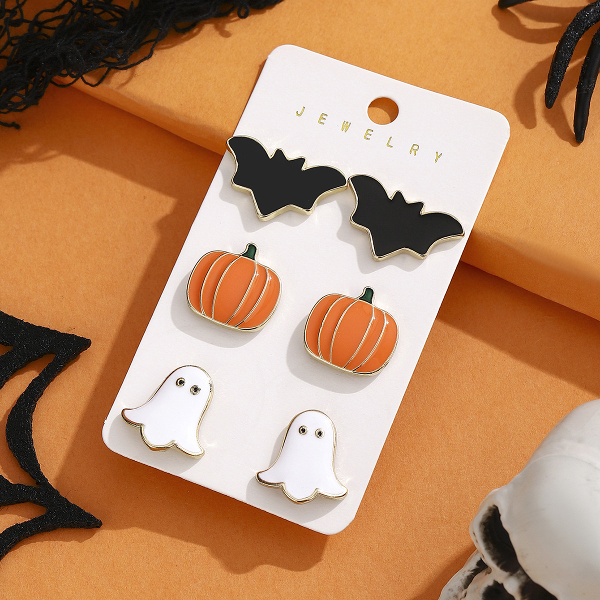 Halloween Cartoon Earrings Set - product details