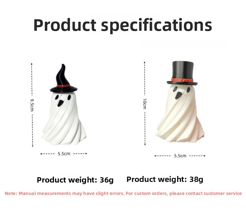 Halloween Ghost Pumpkin Wizard Tabletop Ornament - Resin - product details