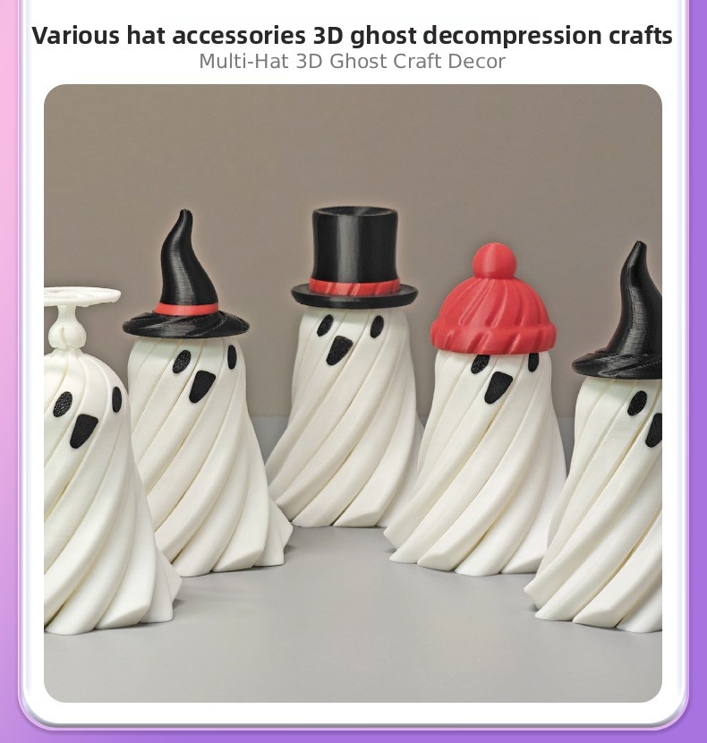 Halloween Ghost Pumpkin Wizard Tabletop Ornament - Resin - product details
