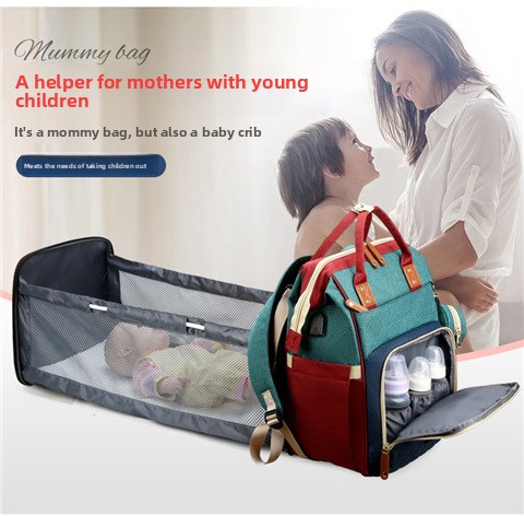 Expandable diaper backpack with multiple storage compartments