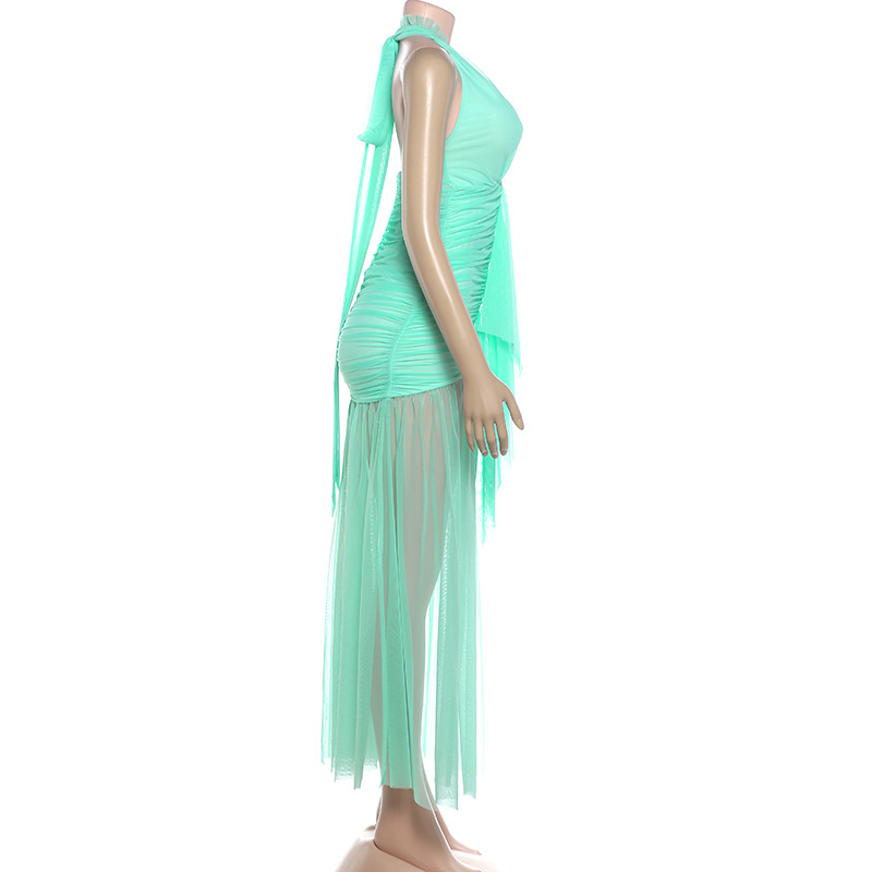 Pink women's occasion dress detail