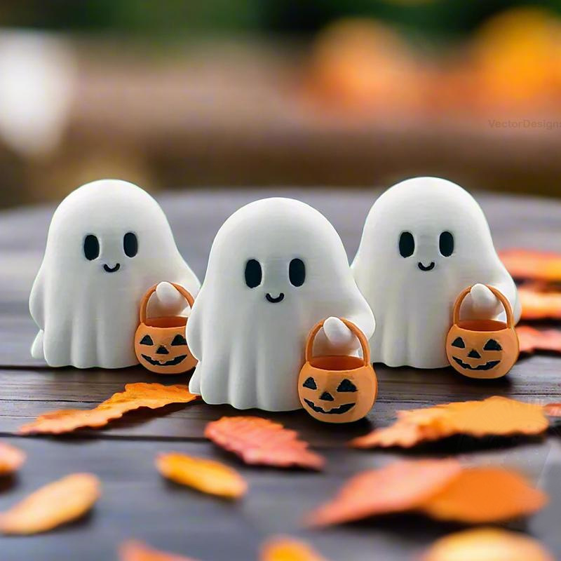 Halloween Ghost Pumpkin Ornament - product details