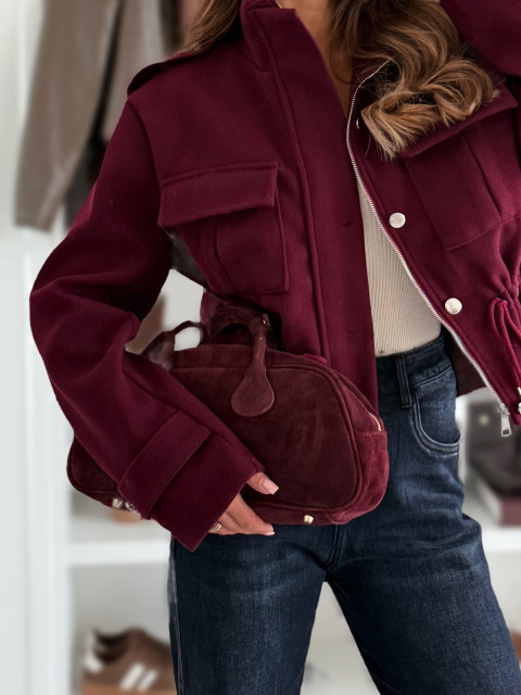 Brown women's cardigan jacket color option
