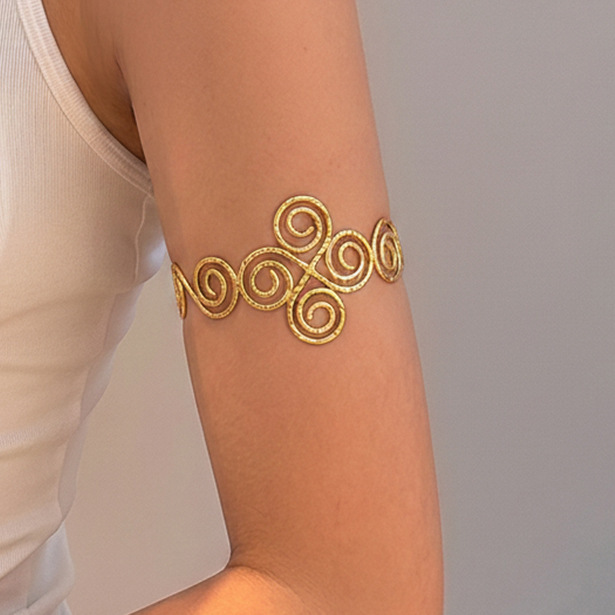 Gold-tone open cuff bracelet
