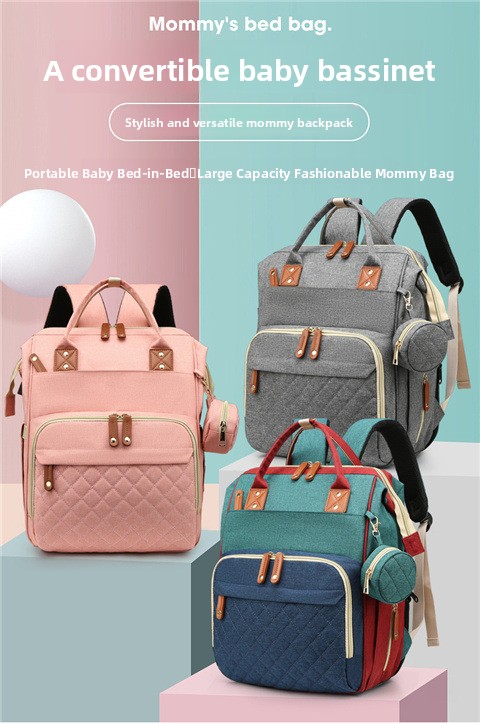 Waterproof baby diaper backpack with changing pad