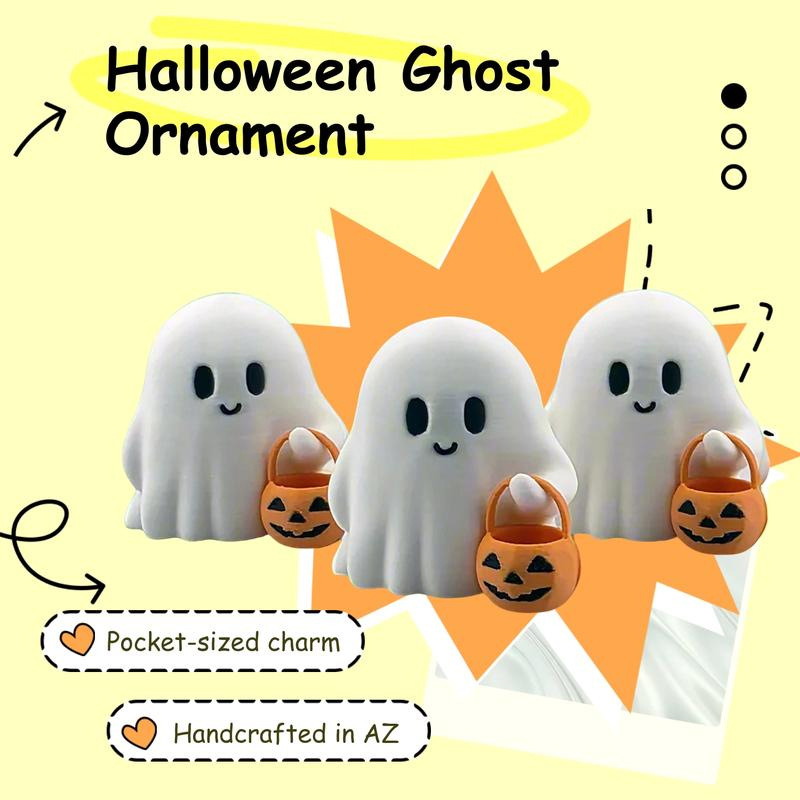 Halloween Ghost Pumpkin Ornament - product details