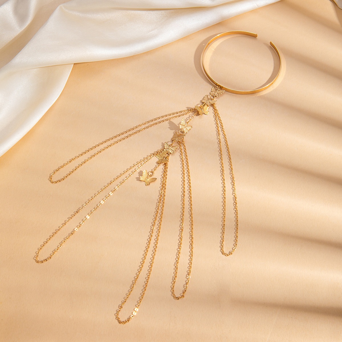 Gold and silver butterfly chain bracelet options