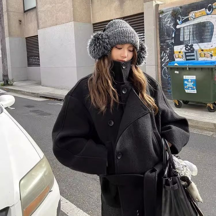 Black or brown short women's coat