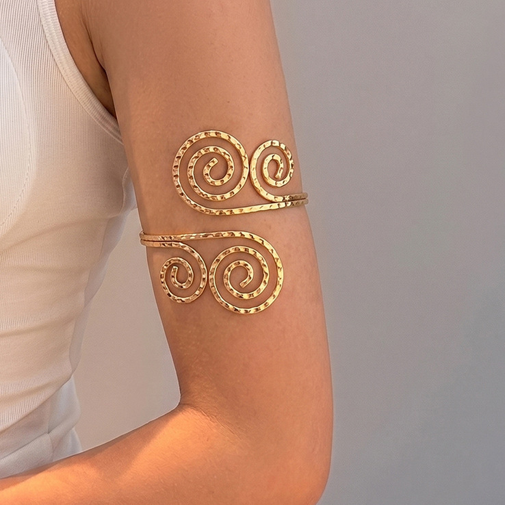 Women's open cuff bracelet styling