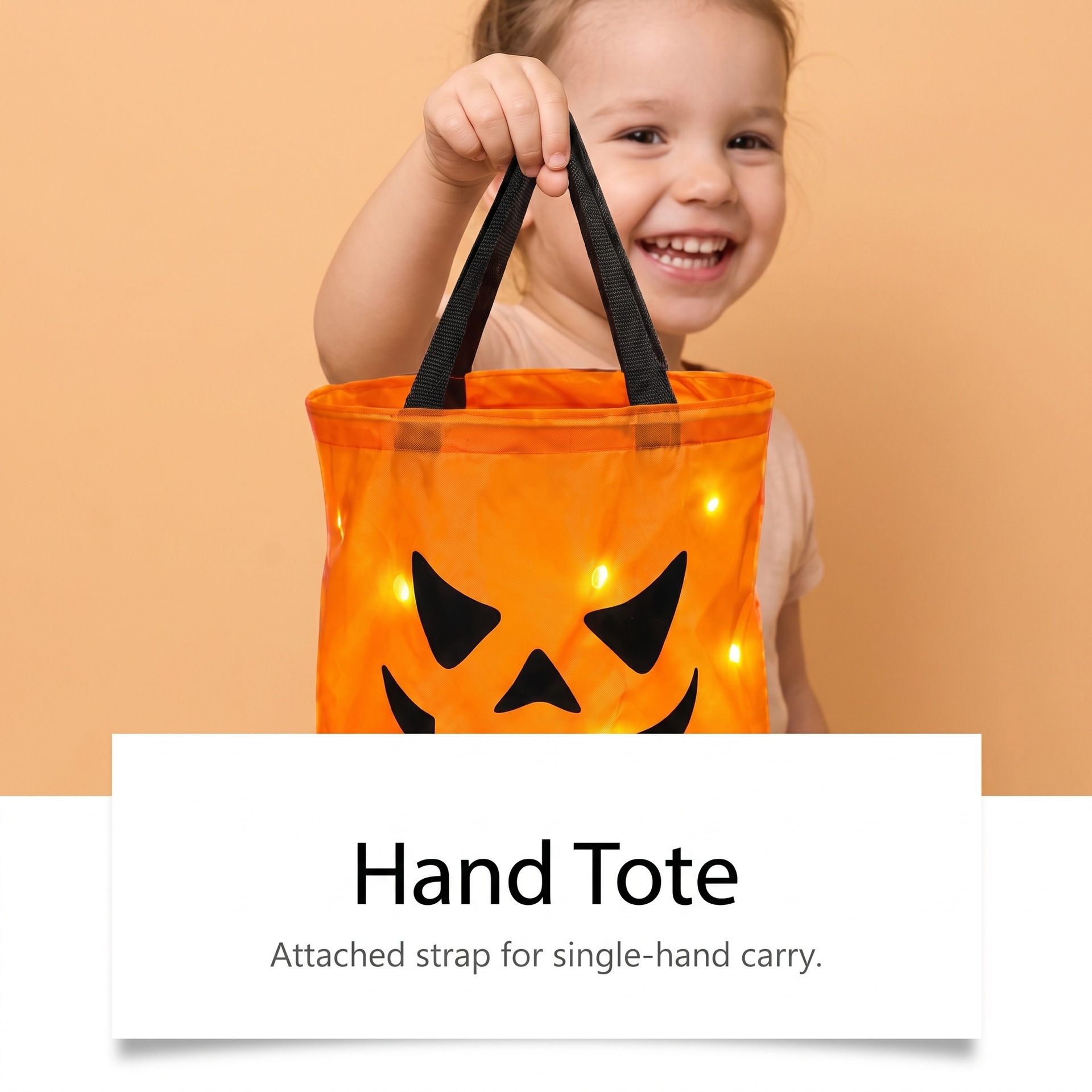 Halloween LED Pumpkin Candy Bucket - product details