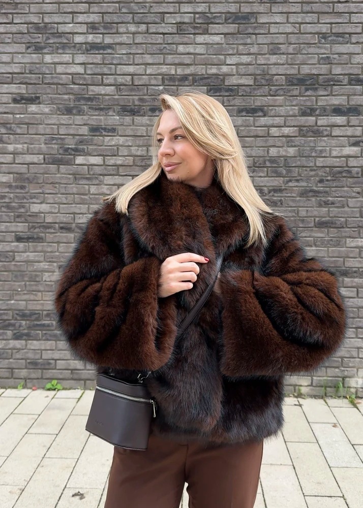 Plush jacket everyday outfit idea