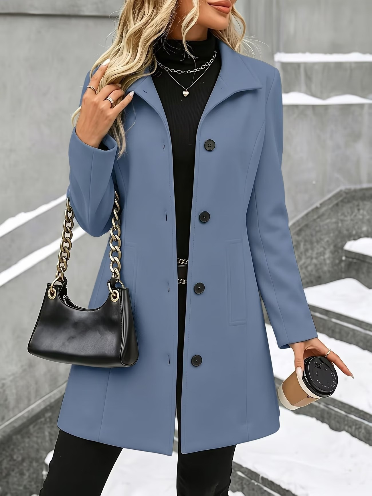 Women's wool blend coat product detail