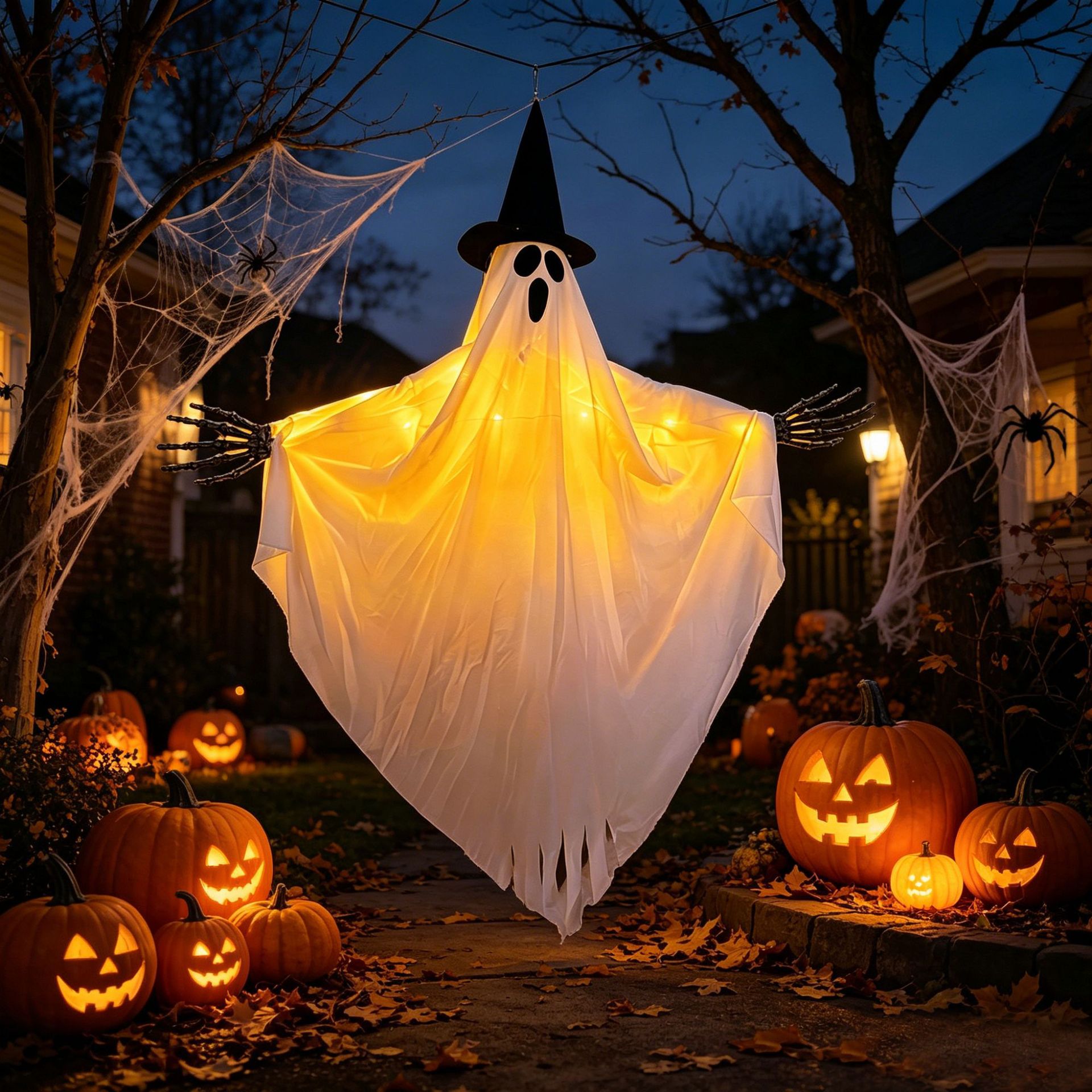 Halloween Glowing Skeleton Ghost Hanging Decoration - Cloth - product details