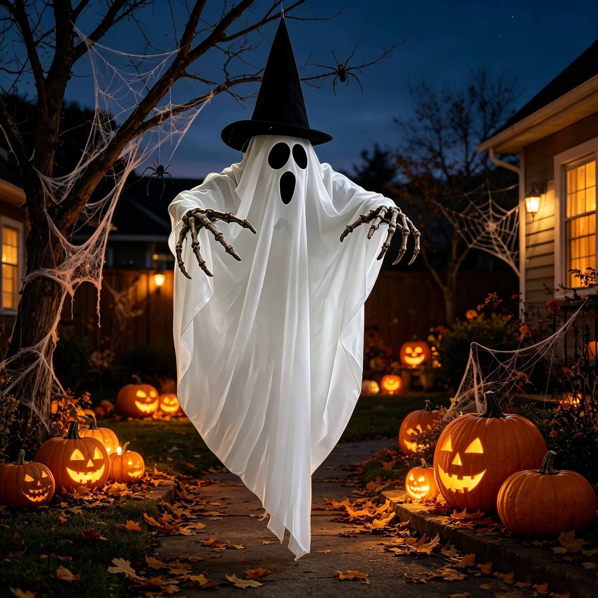 Halloween Glowing Skeleton Ghost Hanging Decoration - Cloth - product details