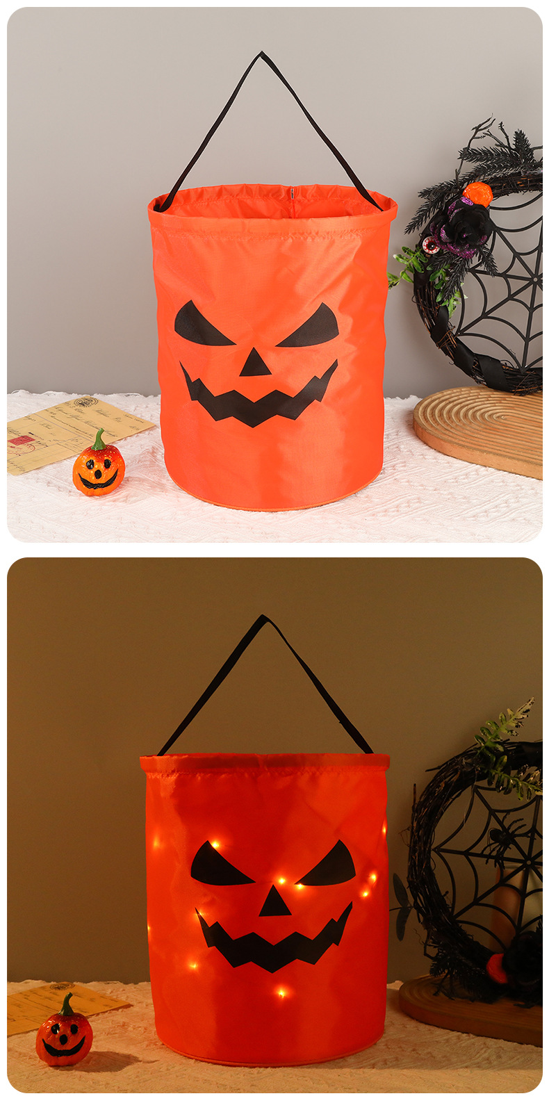 Halloween Pumpkin Candy Tote Bag - Non-woven fabric - product details