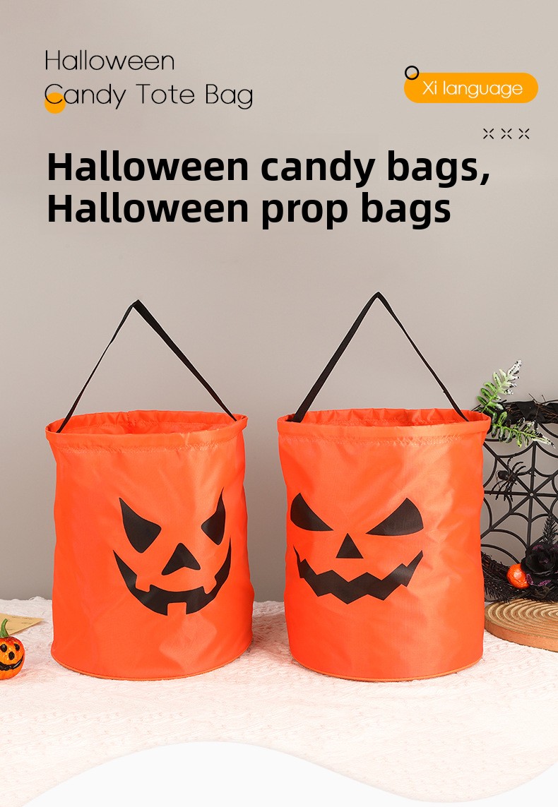 Halloween Pumpkin Candy Tote Bag - Non-woven fabric - product details