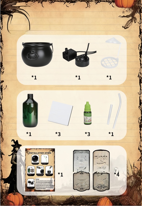 Magic Floating Potion Halloween Decorations Set
